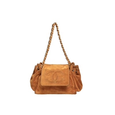 CHANEL CHAIN HAND BAG SUEDE BROWN 7430397 (33*23*10cm)